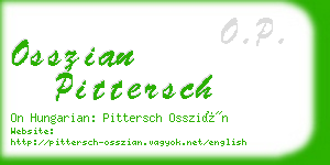 osszian pittersch business card
